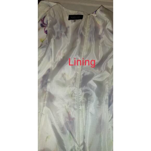 Black Label Evan Picone Sheath Dress Sz 14 Floral  Art To Wear Church Artsy - Picture 10 of 16